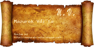 Mazurek Véta névjegykártya
